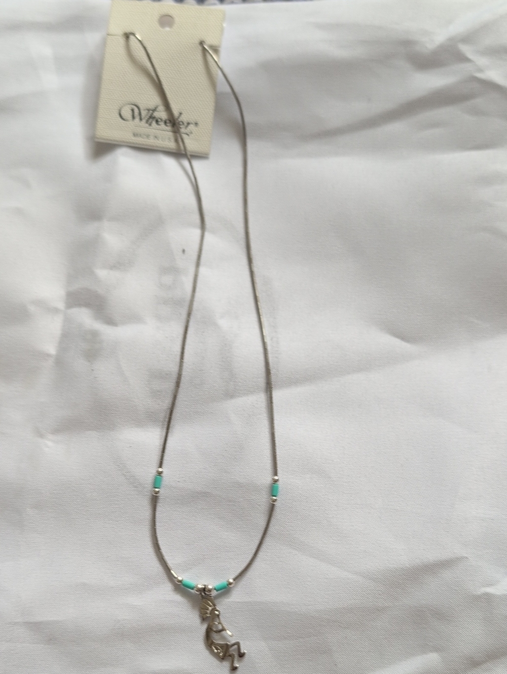 Southwest Kokopelli And Silver And Turquoise Necklace